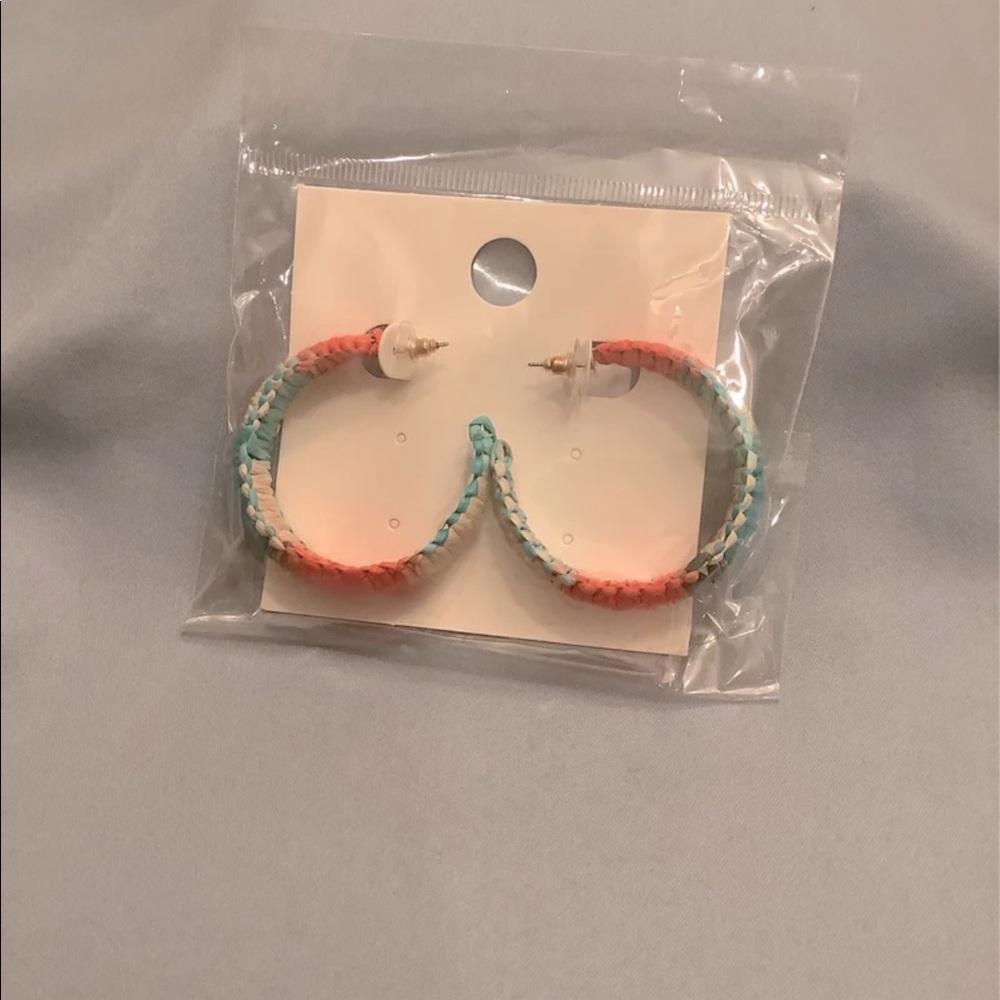 Woven hoop earrings